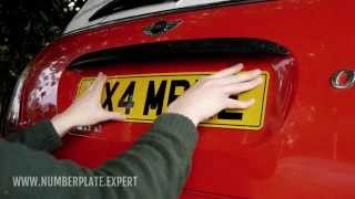 How to attach a number plate to a car sticky pads method [upl. by Amadeo]