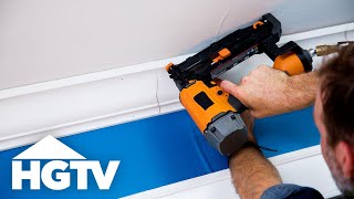 How to Install Crown Molding  HGTV [upl. by Leuqer]