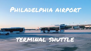 How do you get between terminals at Philadelphia airport We Rode Terminal Shuttle at PHL [upl. by Tallia]