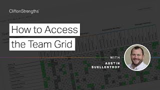 How to Access the CliftonStrengths Team Grid  Gallup [upl. by Chenee]