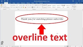 How to overline text in word [upl. by Azpurua589]