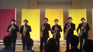 Flight of the Bumblebee Saxophone Sextet [upl. by Llevol529]