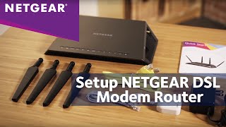 How To Install a NETGEAR DSL Modem Router [upl. by Guendolen]