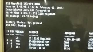 Example LSI Mega Raid sas setup  Supermicro device [upl. by Tilla]