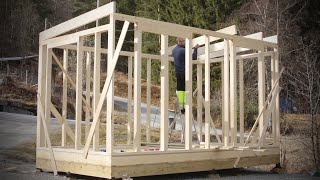 Building a Norwegian Tinyhouse Frame in 5 days DIY [upl. by Morrill259]