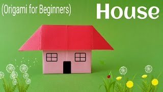 How to fold  make an easy Paper quotStanding Housequot  Origami Tutorial for Beginners [upl. by Anehc743]