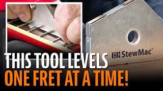 Spot leveling one fret at a time with the Fret Kisser [upl. by Aurore]