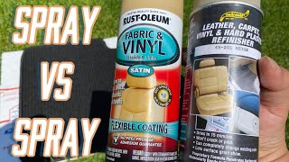 Painting FabricCarpetVinyl Comparison RustOleum vs SM Arnold [upl. by Dee]