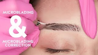 Microblading and Microblading correction procedure TUTORIAL [upl. by Legge]