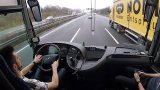 MercedesBenz Tourismo Bus Coach POV Germany Autobahn POVDash Cam [upl. by Furlong581]