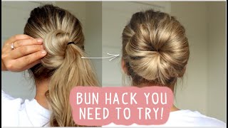 HOW TO LOW MESSY BUN HACK TUTORIAL [upl. by Carr903]