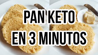 🍞 PAN KETO FACIL EN 3 MINUTOS  3 MINUTE MICROWAVE KETO BREAD  Manu Echeverri [upl. by Aiciled361]