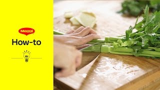 HowTo Sellerie schälen  MAGGI Kochstudio [upl. by Anatniuq]