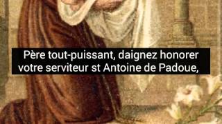 Prière très efficace à Saint Antoine de Padoue [upl. by Nennek515]