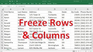 How To Freeze Rows and Columns With Freezepane In Excel [upl. by Analart]