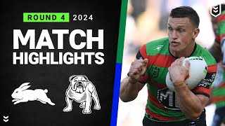 NRL 2024  Rabbitohs v Bulldogs  Match Highlights [upl. by Akkahs]