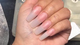 Acrylic Nails Tutorial Watch Me Do My Nails [upl. by Ozan]