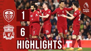 HIGHLIGHTS Leeds United 16 Liverpool  Salah amp Jota double in emphatic display [upl. by Anatole]