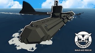 Submarine VS Megalodon Survival  Stormworks Multiplayer Gameplay  Sinking Ship Survival [upl. by Salisbury]