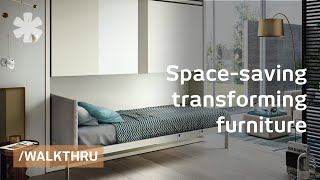 Space saving furniture that transforms 1 room into 2 or 3 [upl. by Dedra]