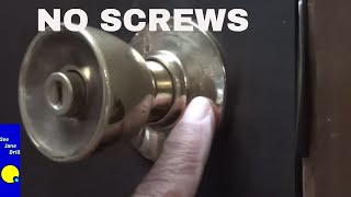 Remove doorknob lock with NO SCREWS showing [upl. by Legin]