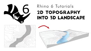 Rhino 6 3D Turning 2D Topography into 3D Landscape [upl. by Bassett]