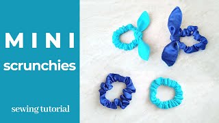 DIY Mini Scrunchies  How to Make Scrunchies  TUTORIAL  FREE pattern [upl. by Novelia]