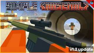 Simple Arsenal DOWNLOAD Minecraft Bedrock Guns Mod [upl. by Yllitnahc]