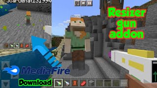 Resizer gun addon MCPE Download link [upl. by Porcia164]