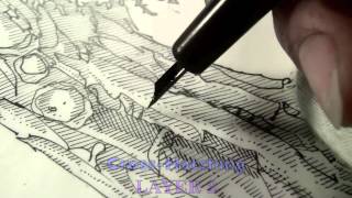 Pen and Ink Cross Hatching Masters Edition [upl. by Rosalinda]