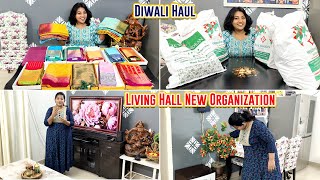 Vlog  மொத்த குடும்பத்துக்கும் டிரஸ் எடுத்தாச்சு  Living Hall Makeover  Diwali  Karthikha Channel [upl. by Kalvin]