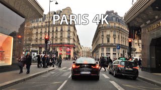 Paris 4K  Classic Paris Streets  Driving Downtown [upl. by Ahcarb72]