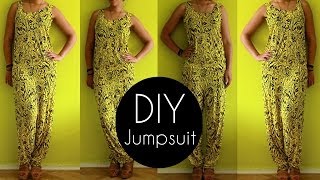 Easy DIY Jumpsuit Tutorial in 30min  DIY Clothes [upl. by Amadas]