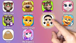 Talking TomTalking Tom 2Talking AngelaTalking BenSprunki Incredibox Squid Game PouMy Angela 2 [upl. by Helfand]