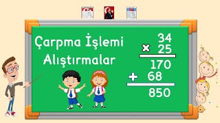 3 Sınıf  2 Basamaklı Çarpma İşlemi [upl. by Eckblad]