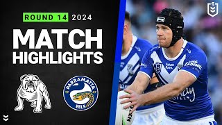 NRL 2024  Bulldogs v Eels  Match Highlights [upl. by Nnaeed297]