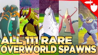 All 111 Rare Overworld Spawns in Pokemon Sword and Shield [upl. by Dielle]