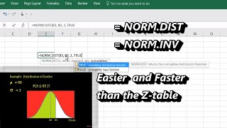 How to Use Excels Normal Distribution Function NORMDIST and NORMINV [upl. by Che]