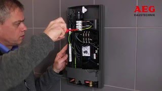 Elektronische Durchlauferhitzer von AEG – Installationsvideo [upl. by Llet]