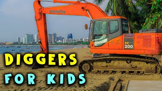 Fun With DIGGERS IN ACTION 🦺 Diggers At Work Diggers For Kids  Excavator TV [upl. by Ninaj899]