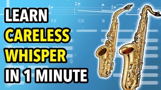 Careless Whisper Sax Tutorial  Saxplained [upl. by Tsuda]