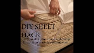 DIY Sheet Hack  Stay Put Fitted Sheet [upl. by Adnilym]