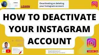 how to deactivate instagram account [upl. by Ynnaj]