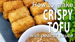 HOW TO MAKE CRISPY TOFU with PEANUT SAUCE  TOFU RECIPE  BUDGET AND EASY RECIPE [upl. by Litman]