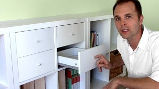 How to assemble Ikea bookshelf drawers  EXPEDIT KALLAX shelf [upl. by Grand20]