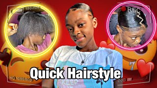 How To Do A Simple Hair Style For Short Relaxed Hair  GRWM For A Road Trip [upl. by Louise]