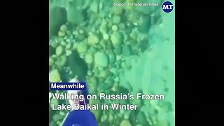 Walking on Russias Frozen Lake Baikal in Winter  The Moscow Times [upl. by Ernst]