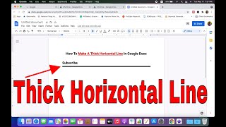 How To Make A Thick Horizontal Line In Google Docs  TUTORIAL [upl. by Fifine]