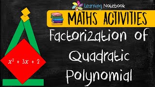 Factorization of Quadratic Polynomial  Class 9 10 Maths Activity  Project  TLM [upl. by Anuahsat]