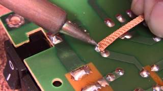 Solder removal from a circuit board [upl. by Thane]